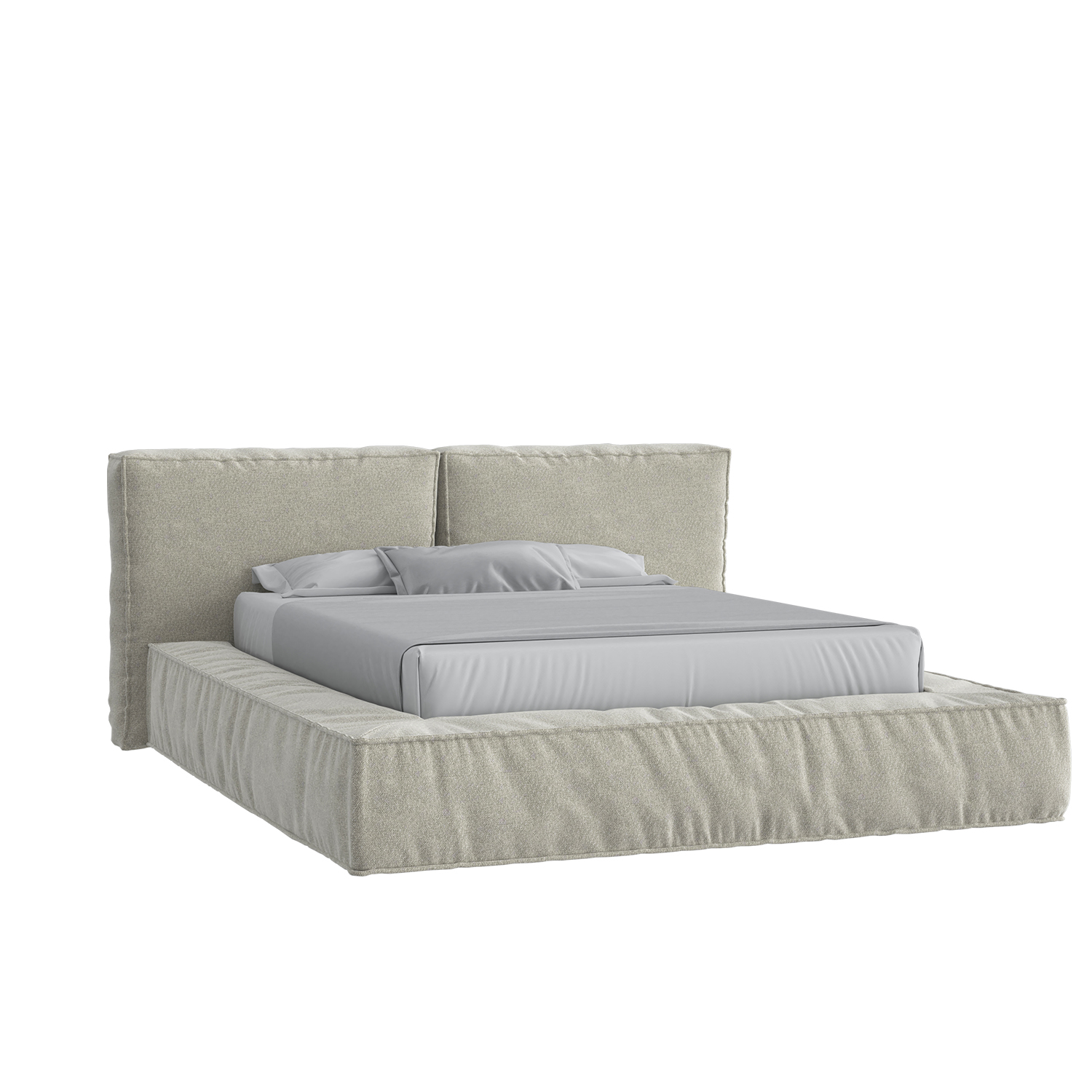 Кровать Чикаго 180х200 бежевый лён