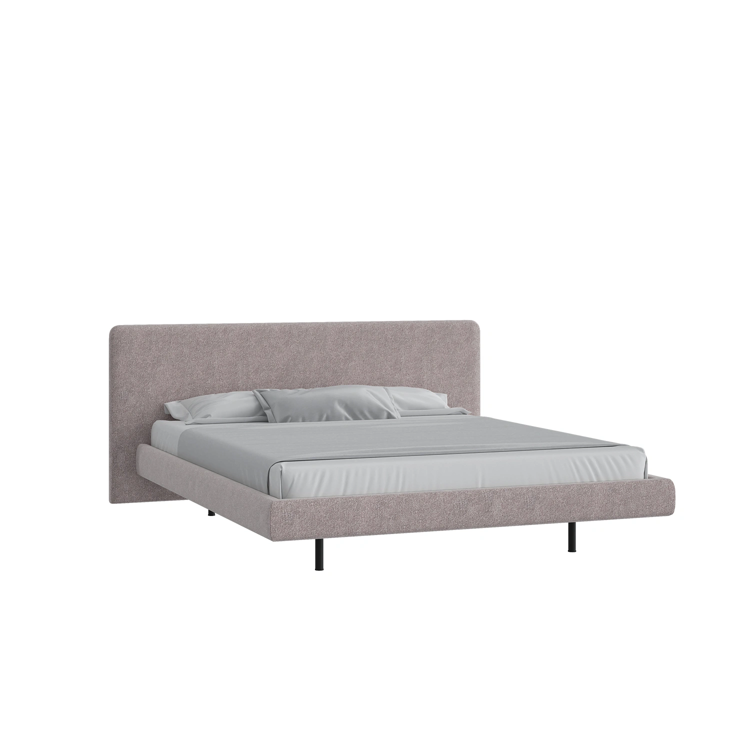 Кровать Палермо N 180х200 прямой NEW 1Категория Микровелюр Платина