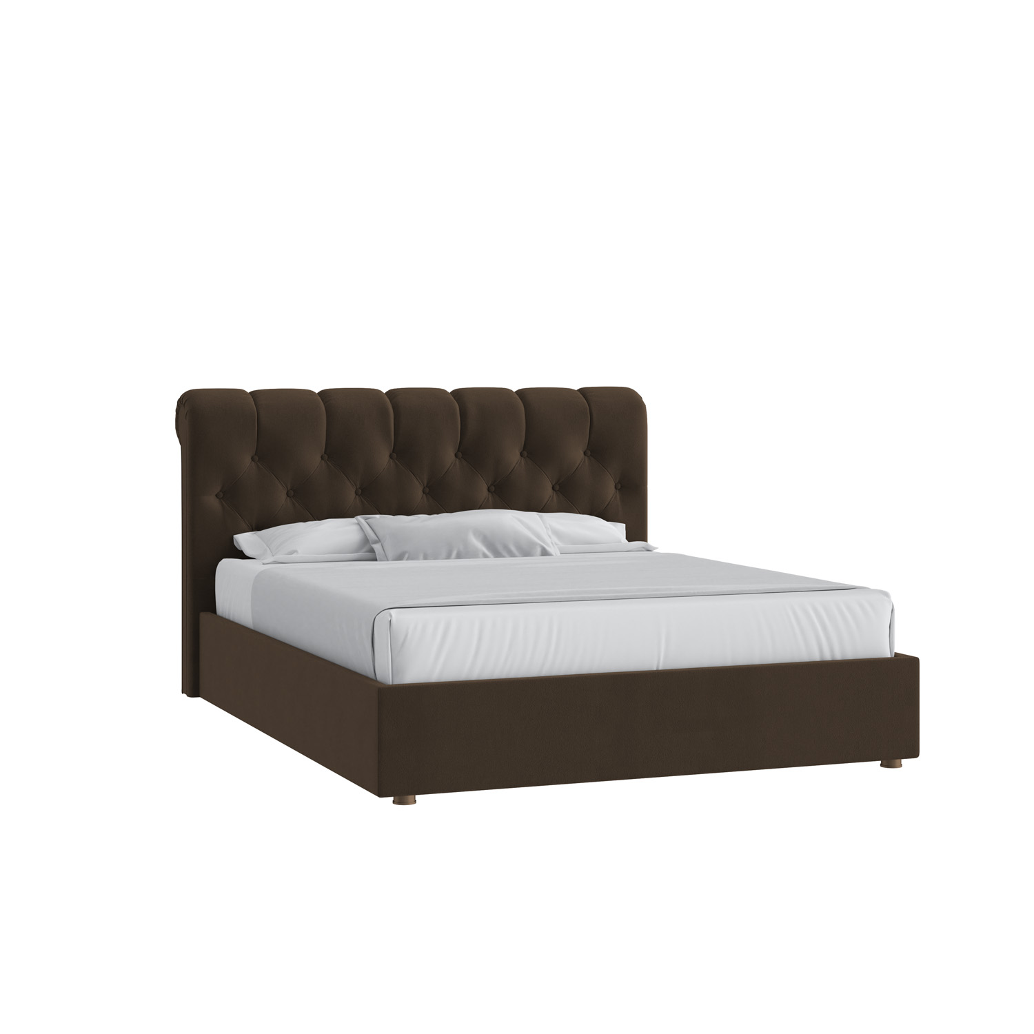 Кровать Элис 160х200 Велюр Гелакси 009 шоколадный с подъемным механизмом